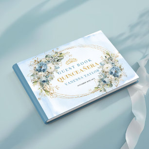 Boho-Botanik-Gästebuch für Blue Gold Quince Gästebuch