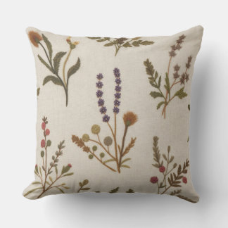Boho-Botanik-Kissen – zartes Wildblumen-Kissen Kissen