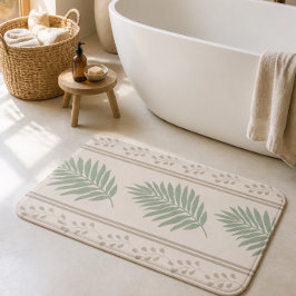 Boho botanische Badematte