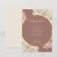 Boho Botanische Dusty Rose Hochzeit wünschend gut