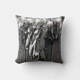 Boho Botanische Kräuterpflanzen Blätter Barnwood T Kissen