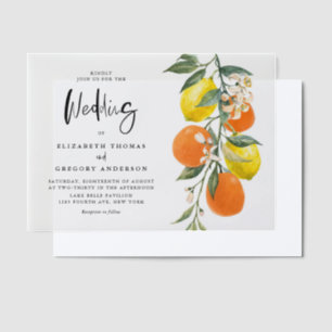 Boho Botanische Zitronen und Orangen-Garland Hochz