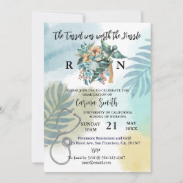 Boho Botanischer Blumenkohl-Abschluss Einladung