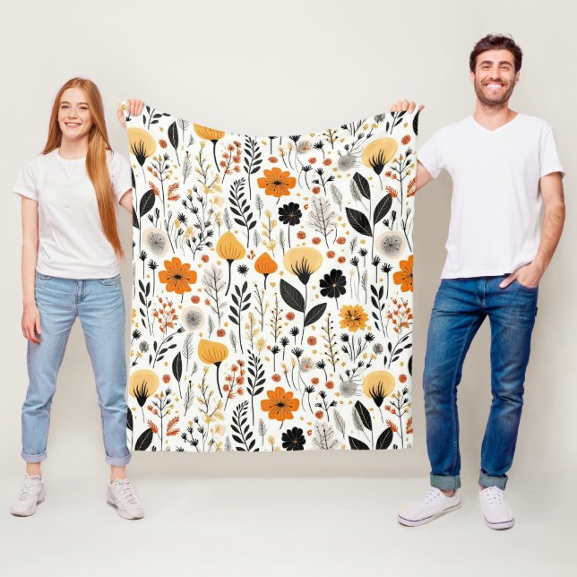 Boho Botanischer Blumenkohl Fleecedecke (Beispiel)