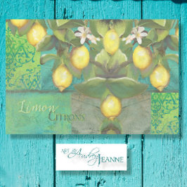 BOHO Botanischer Lemon Vintag Ephemera Decoupage Seidenpapier
