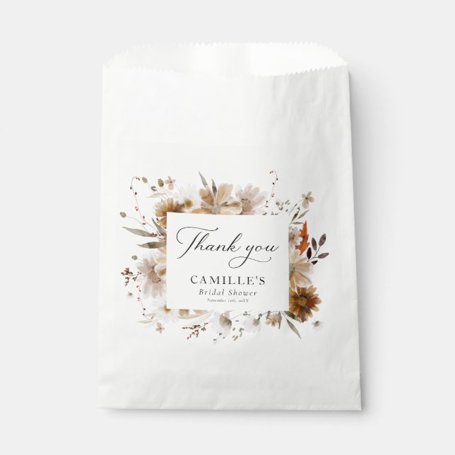 Boho Botanisches Brautparty Geschenktütchen (Vorderseite)