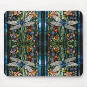 Boho-botanisches Fleckglas Mousepad