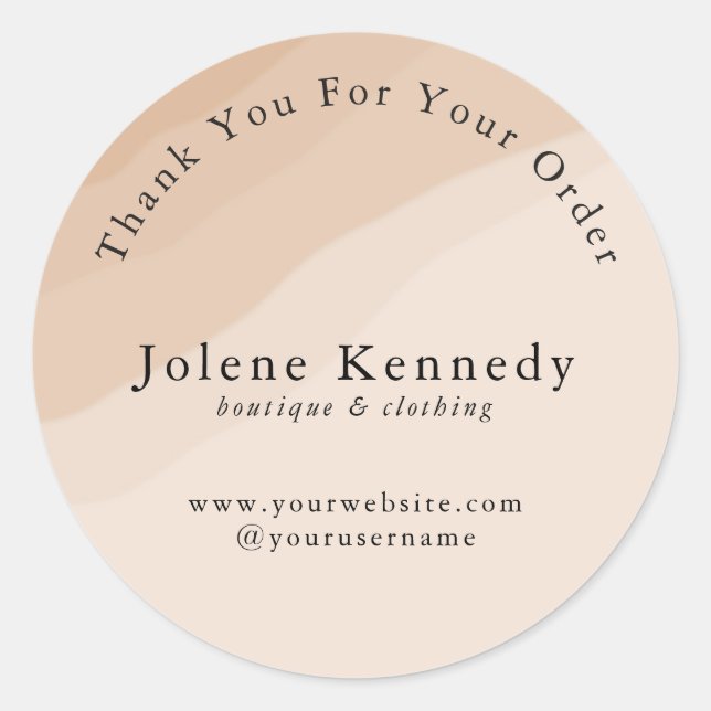 Boho Boutique / Kleidung Danke Aufkleber  (Vorderseite)