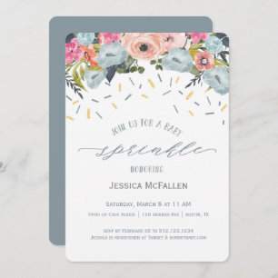 Boho Boy Sprinkle Baby shower Invitation