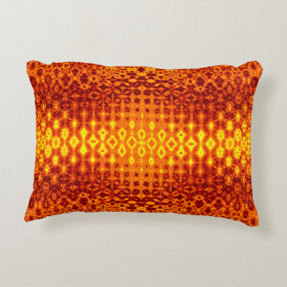 Boho-Brandorange-Akzentschoner. Dekokissen