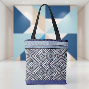 Boho Braun, Schwarz, Blau tribal inspiriert Tasche