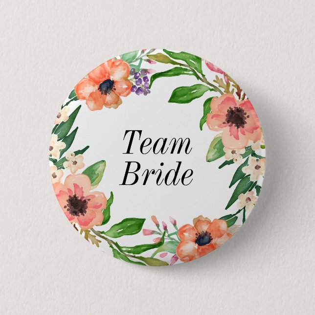 Boho Brautparty-Hochzeit Button (Vorderseite)