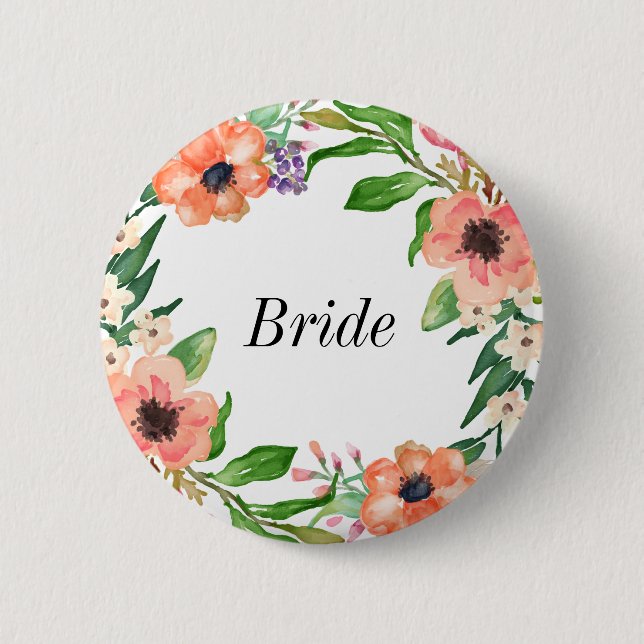 Boho Brautparty-Hochzeit Button (Vorderseite)