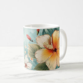 Boho-Breezy-Tropenblume Kaffeetasse
