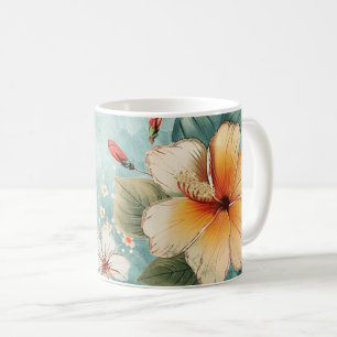 Boho-Breezy-Tropenblume Kaffeetasse