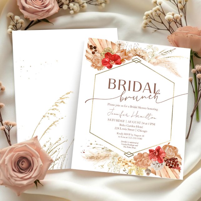 Boho Bridal Brunch Bridal Dusche Einladung (Von Creator hochgeladen)