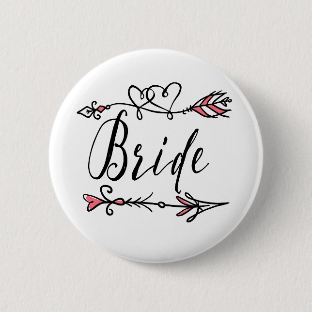 Boho Bride Leader of the Bride Stamm Arrow Button (Vorderseite)
