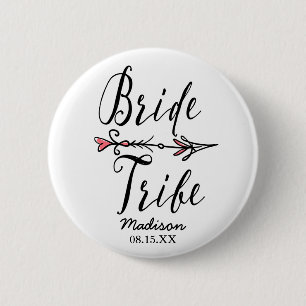 Boho Bride Stamm mit Arrow Personalisiert Button
