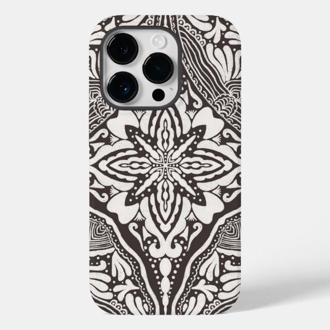 Boho Briella Mandala Art Case-Mate iPhone 14 Pro Hülle (Rückseite)