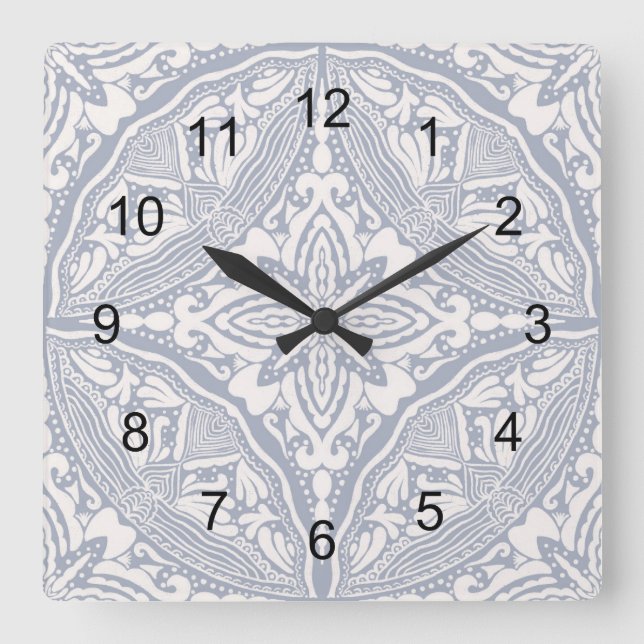 Boho Briella Quadratische Wanduhr (Vorderseite)