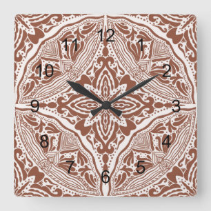Boho Briella Quadratische Wanduhr