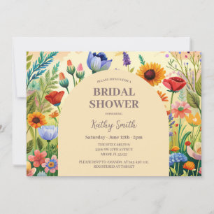 Boho Bright Blume Bridal Dusche Einladung