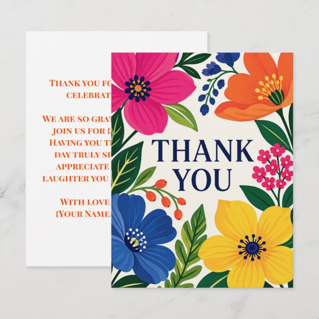 Boho Bright Botanisch Danke (Vorne/Hinten)
