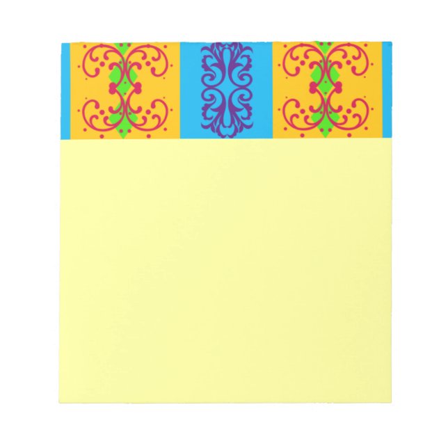 Boho Brocade Stripe Notizblock (Vorderseite)
