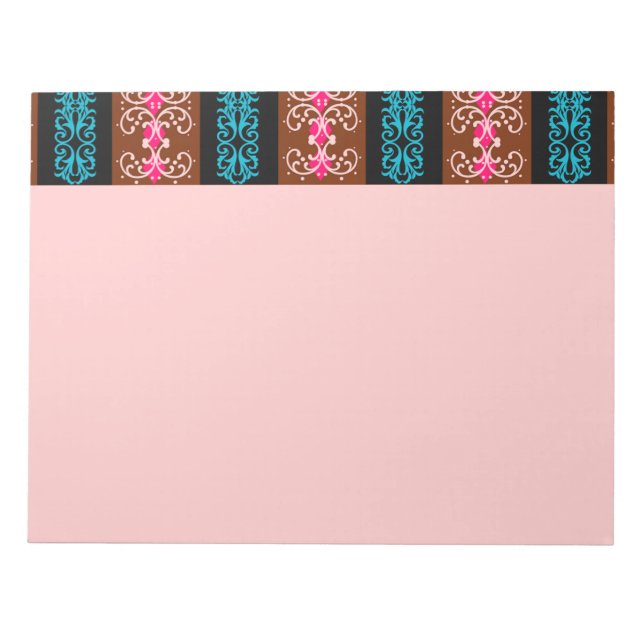 Boho Brocade Stripe Notizblock (Vorderseite)
