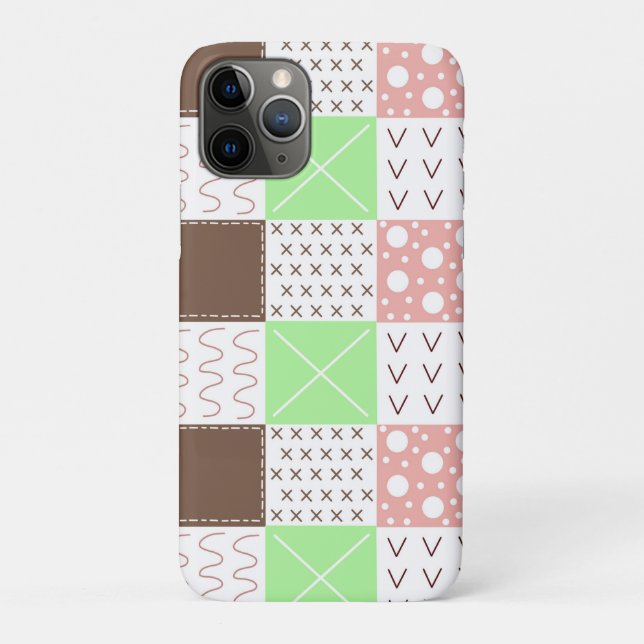 Boho Brown, Burgund, Green und Mauve Whimsical Case-Mate iPhone Hülle (Rückseite)