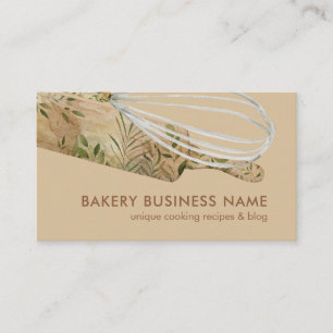 Boho Brown Moderner Konditor Catering Tortenmacher Visitenkarte