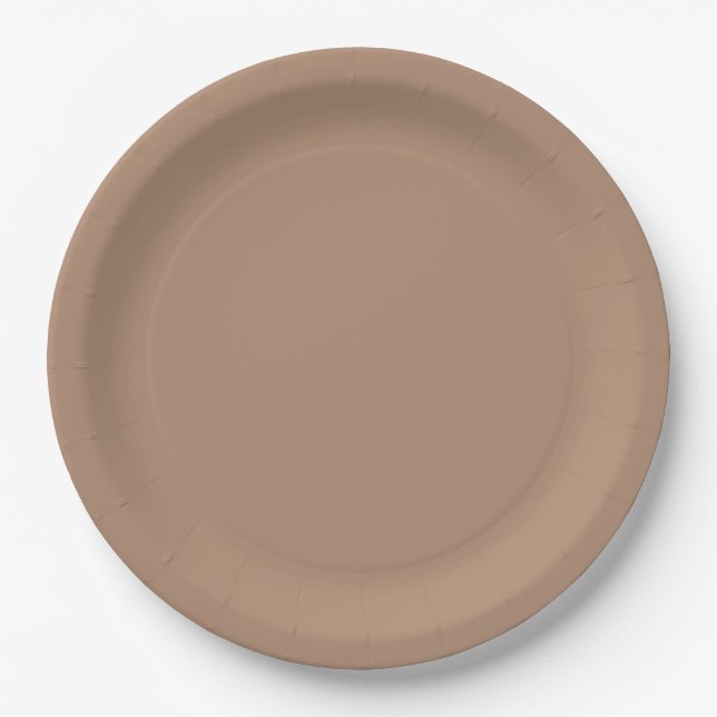 Boho Brown Pappteller (Vorderseite)