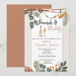 Boho Brunch & Bubbly Brautparty Einladung