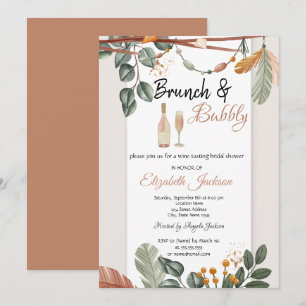 Boho Brunch & Bubbly Brautparty Einladung