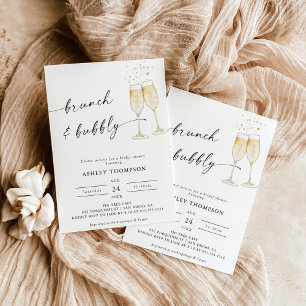 Boho Brunch & Bubbly Invitation de douche nuptiale