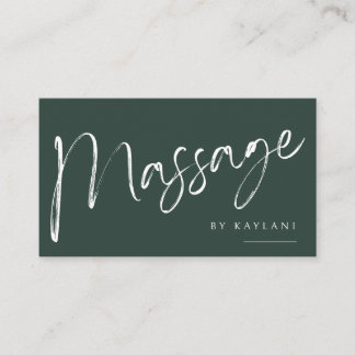 Boho Brushed Massage Business Card Body Therapy Visitenkarte