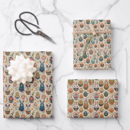 Boho Bunnies Geschenkpapier Set