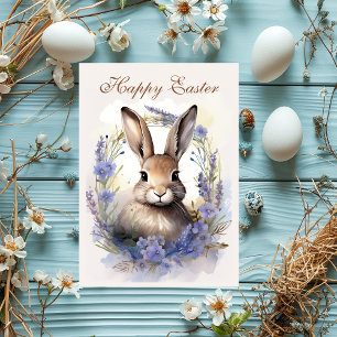 Boho Bunny Bliss: Frohe Ostern Grüße Feiertagskarte