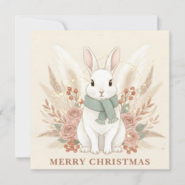 Boho Bunny Christmas Feiertagskarte