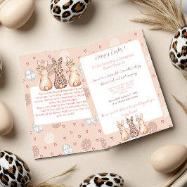 Boho Bunny Personalisiert Ostern Brunch Einladung