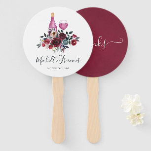Boho-Burgund und Navy-Brautjungfernparty-Weinverko Fächer