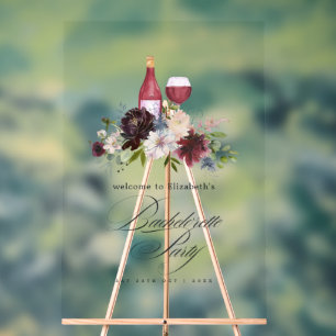 Boho Burgundy Blush Dusty Blue Wine Bachelorette