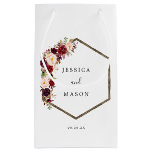 Boho Burgundy Marsala Hotel Wedding Geschenktasche Kleine Geschenktüte