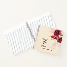 Boho Burgundy Rose Notebook Notizbuch