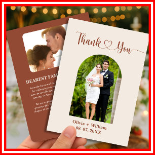 Boho Burnt Orange   Hochzeit Dankeskarten Dankeskarte