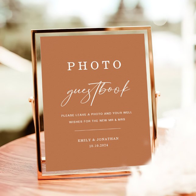 Boho Burnt Orange Wedding Foto Gästebuch (Von Creator hochgeladen)