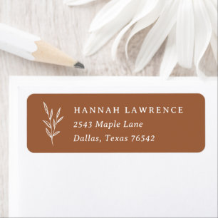 Boho Burnt OrangeBridal Shower Rücksendeadresse