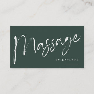 Boho-Bürsten-Massage-Geschäftskarte Körpertherapie Visitenkarte