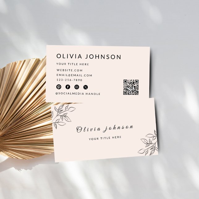 Boho Business Card Visitenkarte (Von Creator hochgeladen)