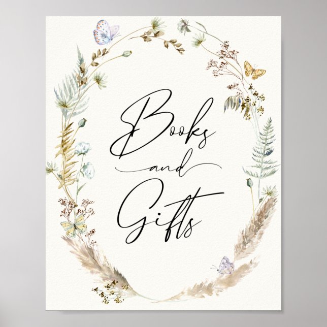 Boho Butterflies Bücher und Geschenkposter Poster (Vorne)